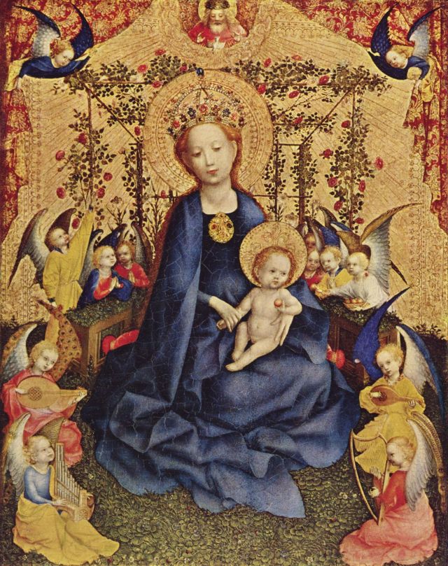 ロッホナー画・薔薇垣の聖母 聖母マリア